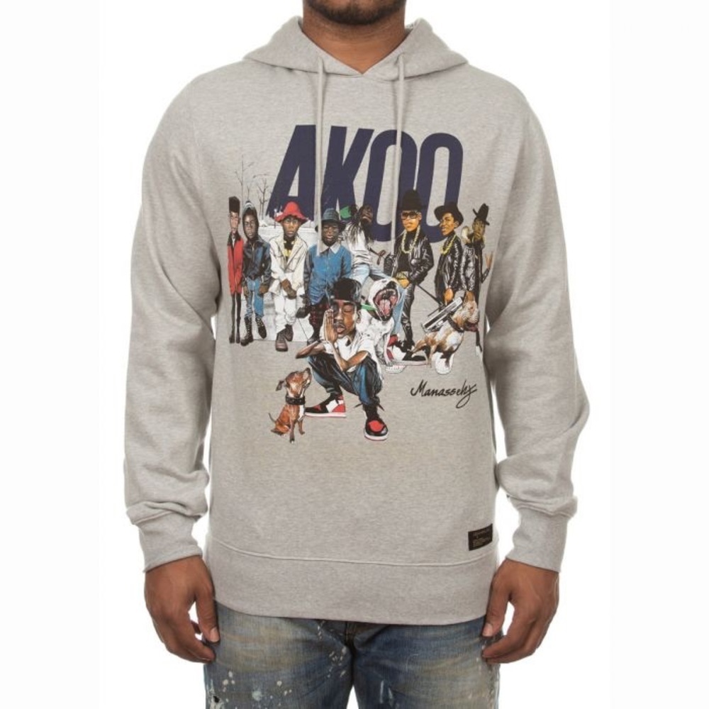 Akoo Screen Printed Crew Hoodie